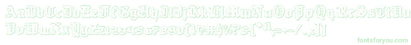 Quest Knight 3D Font – Green Fonts on White Background