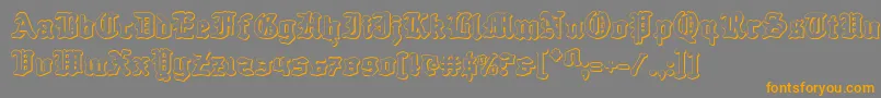 Quest Knight 3D Font – Orange Fonts on Gray Background