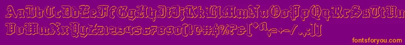 Quest Knight 3D Font – Orange Fonts on Purple Background