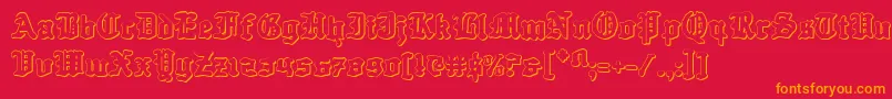 Quest Knight 3D Font – Orange Fonts on Red Background