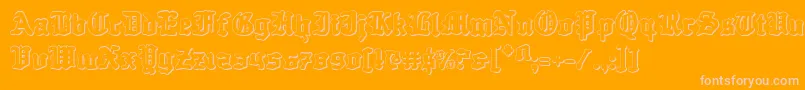 Quest Knight 3D Font – Pink Fonts on Orange Background