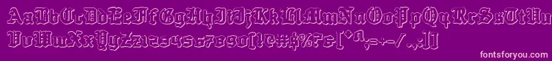 Quest Knight 3D Font – Pink Fonts on Purple Background
