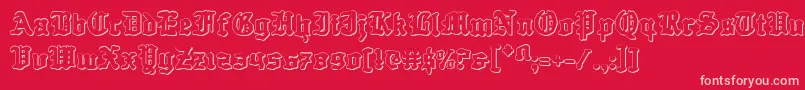 フォントQuest Knight 3D – 赤い背景にピンクのフォント