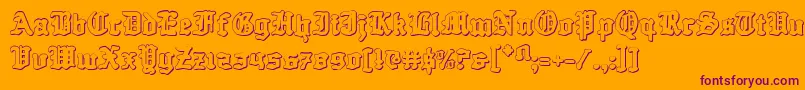Quest Knight 3D Font – Purple Fonts on Orange Background