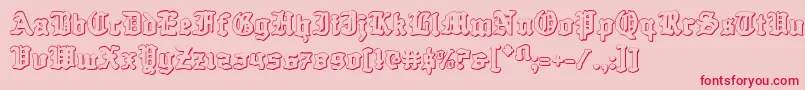 Quest Knight 3D Font – Red Fonts on Pink Background