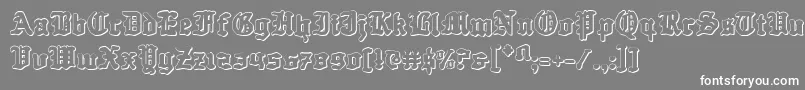 Quest Knight 3D Font – White Fonts on Gray Background