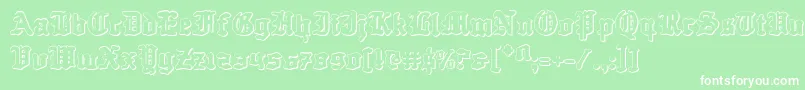Quest Knight 3D Font – White Fonts on Green Background