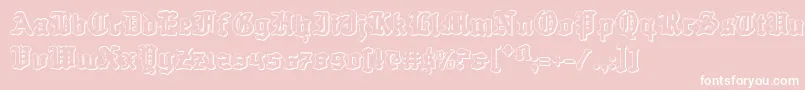 Quest Knight 3D Font – White Fonts on Pink Background
