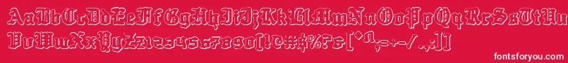 Quest Knight 3D Font – White Fonts on Red Background