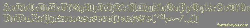 Quest Knight 3D Font – Yellow Fonts on Gray Background