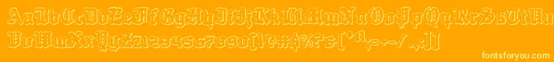 Quest Knight 3D Font – Yellow Fonts on Orange Background