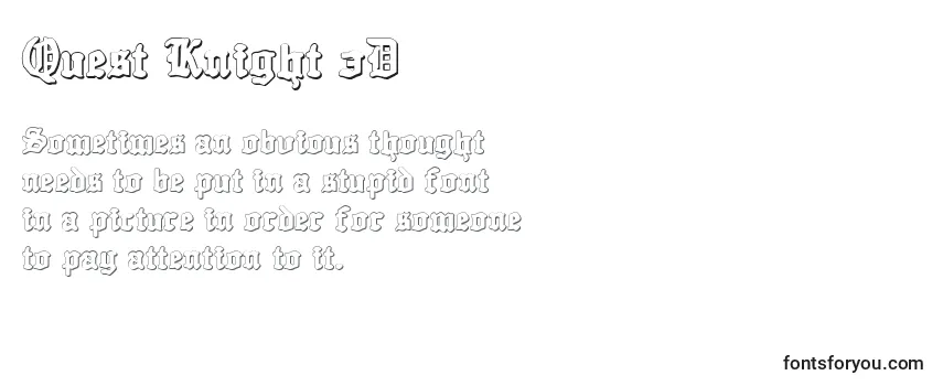 Quest Knight 3D Font