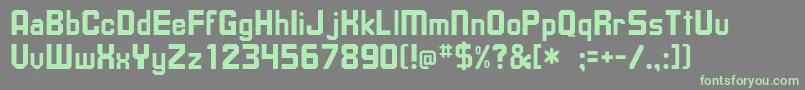 Upsilon-fontti – vihreät fontit harmaalla taustalla
