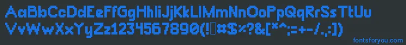 Chunkydunk Font – Blue Fonts on Black Background