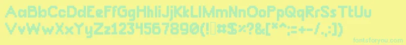 Chunkydunk Font – Green Fonts on Yellow Background