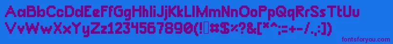 Chunkydunk Font – Purple Fonts on Blue Background