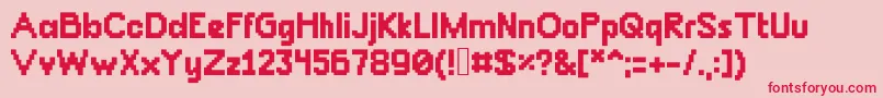 Chunkydunk Font – Red Fonts on Pink Background