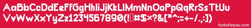 Chunkydunk Font – White Fonts on Red Background