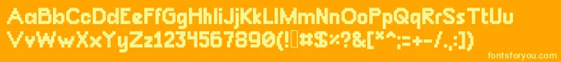 Chunkydunk Font – Yellow Fonts on Orange Background
