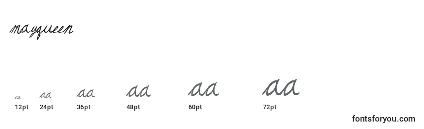 Mayqueen Font Sizes
