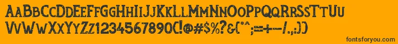 RumouratexturesPersonalUseOnly Font – Black Fonts on Orange Background