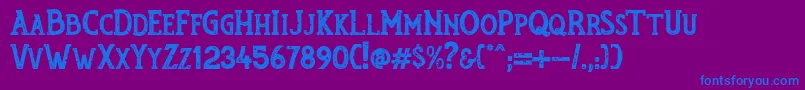 RumouratexturesPersonalUseOnly Font – Blue Fonts on Purple Background