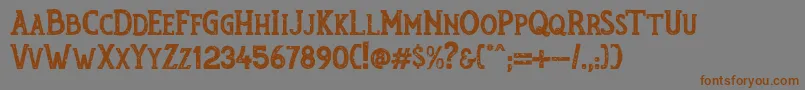 RumouratexturesPersonalUseOnly Font – Brown Fonts on Gray Background