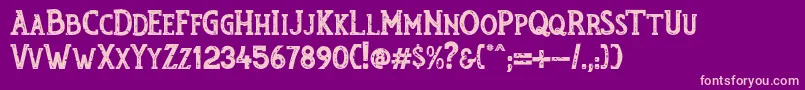 RumouratexturesPersonalUseOnly Font – Pink Fonts on Purple Background