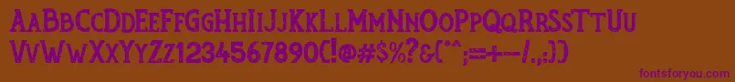 RumouratexturesPersonalUseOnly Font – Purple Fonts on Brown Background