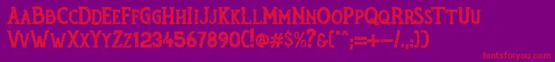 RumouratexturesPersonalUseOnly Font – Red Fonts on Purple Background