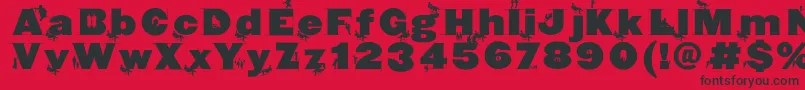 Blaxxconpersona Font – Black Fonts on Red Background