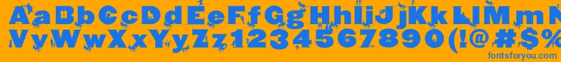 Blaxxconpersona Font – Blue Fonts on Orange Background