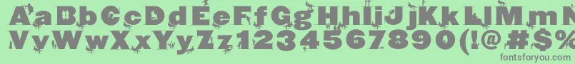 Blaxxconpersona Font – Gray Fonts on Green Background