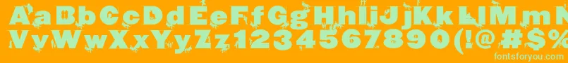 Blaxxconpersona Font – Green Fonts on Orange Background