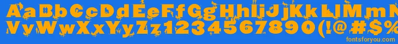 Blaxxconpersona Font – Orange Fonts on Blue Background