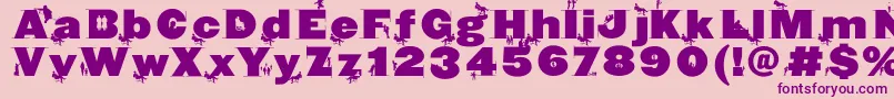 Blaxxconpersona Font – Purple Fonts on Pink Background