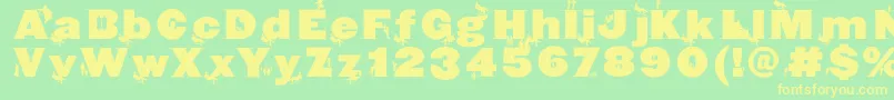 Blaxxconpersona Font – Yellow Fonts on Green Background