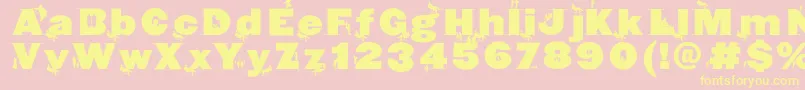 Blaxxconpersona Font – Yellow Fonts on Pink Background