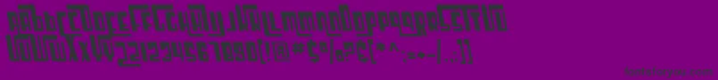 Шрифт SfCosmicAgeOblique – чёрные шрифты на фиолетовом фоне