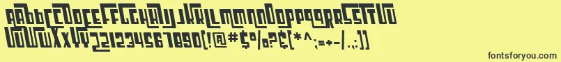 SfCosmicAgeOblique Font – Black Fonts on Yellow Background