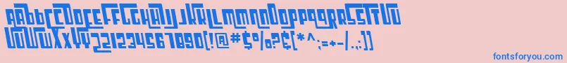 Шрифт SfCosmicAgeOblique – синие шрифты на розовом фоне