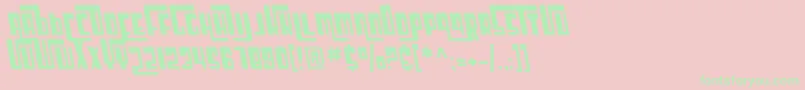 SfCosmicAgeOblique Font – Green Fonts on Pink Background