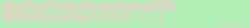 SfCosmicAgeOblique-fontti – vaaleanpunaiset fontit vihreällä taustalla