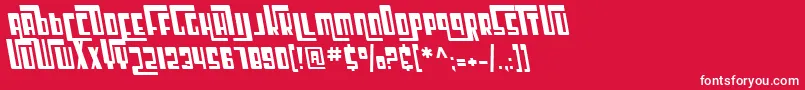フォントSfCosmicAgeOblique – 赤い背景に白い文字