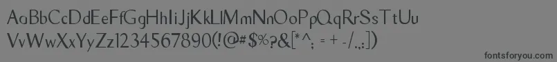 フォントTyroSans – 黒い文字の灰色の背景