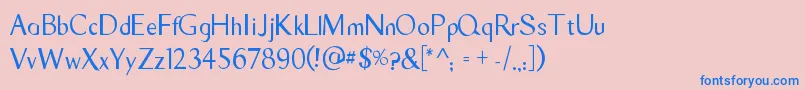 TyroSans Font – Blue Fonts on Pink Background