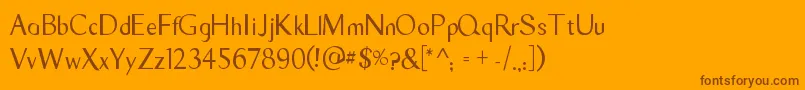 TyroSans Font – Brown Fonts on Orange Background