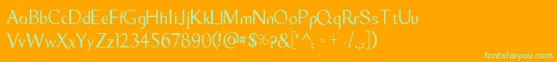 TyroSans Font – Green Fonts on Orange Background