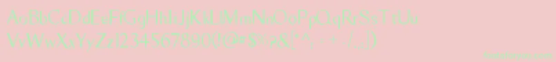 TyroSans Font – Green Fonts on Pink Background