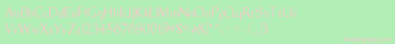 TyroSans Font – Pink Fonts on Green Background